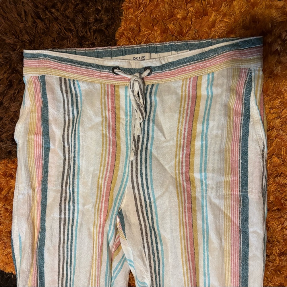 Per Se, Linen Blend, Striped, Pants - Picture 2 of 8